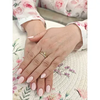 Prsten Zlatý dámský/dívčí prsten korunka Velikost prstenu: 59, Váha: 1,85 g, Ryzost: 14kt (585/1000)