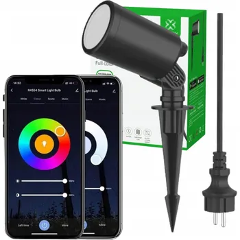 Venkovní osvětlení Zahradní reflektor LED s kolíkem, WiFi, venkovní, RGB Smart IP65 WOOX