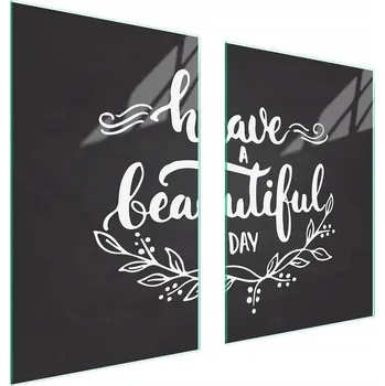 Obraz Skleněná ochranná deska na sporák 65x52 Nápis