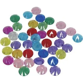 Karnevalový doplněk Dekorace barevné drahokamy - poklad - pirát - 50 ks