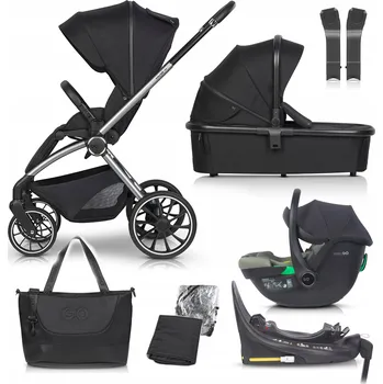Kočárek Dětský kočárek 4v1 EASYGO GIRO SADA Autosedačka Základna Taška Fólie Oteplovač +