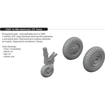 Plastikový model Eduard 1/72 Fw 190A wheels early (TAMIYA)