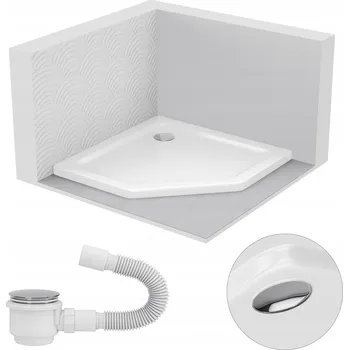 Sprchová vanička Sprchová vanička SEVANTE Slim pětiúhelníková 90 x 90 cm