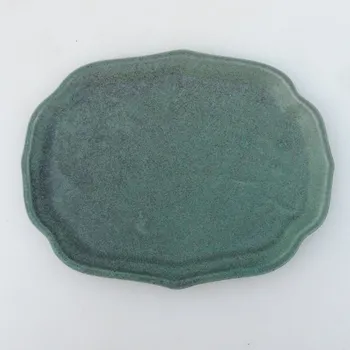 Květináč Keramická podmiska H51 -18,5 x 14,5 x 1 cm - zelená