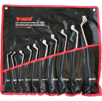 Ruční nářadí Triumf klíče očkové 6 - 32 mm, vyhnuté 75°, profi -TRIUMF, sada 10 dílů, v textilním obalu - 100-05143