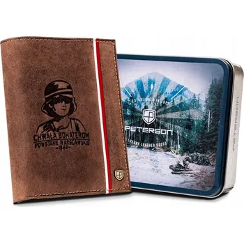 Peněženka Peterson pánská peněženka z přírodní kůže hnědá - muž