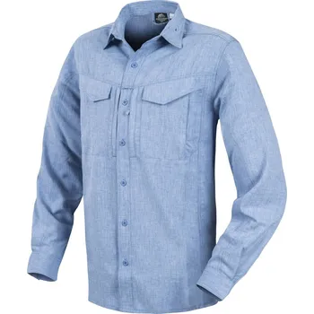 Pánská košile Helikon-Tex® Košile s dlouhým rukávem Defender Mk2 Gentleman Helikon-Tex®, Barva: Melange Light Blue, Velikost: XL