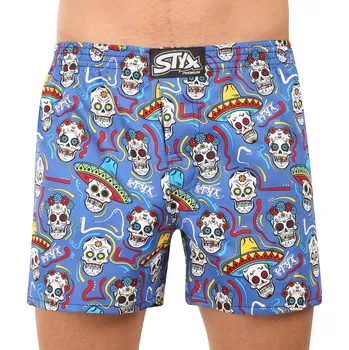 Trenýrky Pánské trenky Styx premium art klasická guma lebky (AP1856) S Možnost vrácení zboží ZDARMA do 120 dnů!