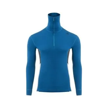 Aclima WarmWool Polo Men Corsair / Beige Melange / Marengo modrá L