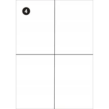 Samolepící etiketa Samolepící etikety 105x148,5 mm, A4 - bílé FOPRINT ( balení 100 listů)