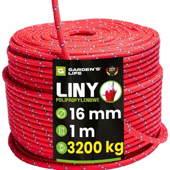 Železářství Polypropylenové lano 16mm - 1m, 3200 kg, SILNÉ lanko šňůra PREMIUM