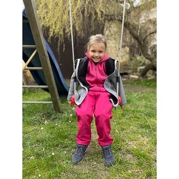 Chlapecké kalhoty Dětské softshellové kalhoty Fantom do nápletu s fleecem růžové velikost 128