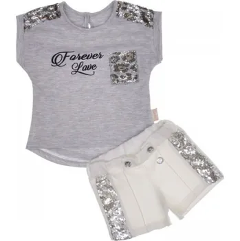 Kojenecká souprava Dívčí letní set - souprava tričko a kraťasy LOVE 68