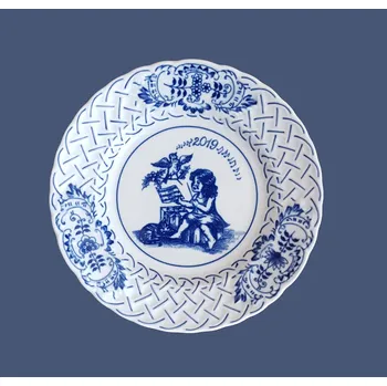 Talíř Cibulák Talíř Výroční 2019 reliéfní závěsný 18cm Originál Český porcelán Dubí