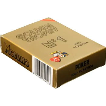 Poker Karty Modiano GOLDEN TROPHY 100% plastové, červené