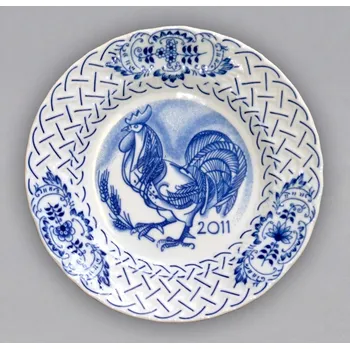 Talíř Cibulák Talíř Výroční 2011 reliéfní závěsný 18cm Originál Český porcelán Dubí