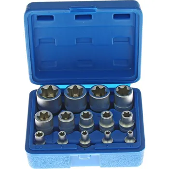 Gola hlavice Triumf hlavice nástrčné 1/4" - 3/8" - 1/2", E-profil E4 - E24, sada 14 dílů - 100-05195