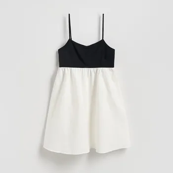 Dámské šaty Reserved - Mini šaty z lněné směsi - krémová - 704HF-01X - 704HF-01X-XXL