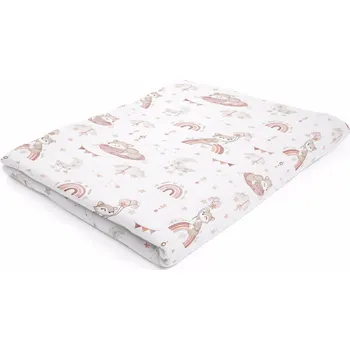 Dětská deka Dětská deka Velvet Light Ospalé lištičky/Růžová - 70X100 CM