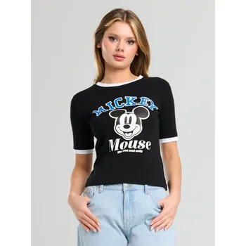 Oblečení a móda Sinsay - Tričko s potiskem Mickey Mouse - černá - 483DO-99X - 483DO-99X-S