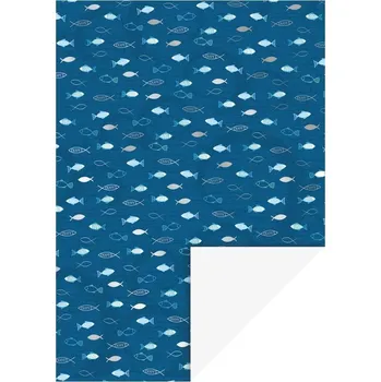 Karton A4 200 g/m2 - Rybičky, modrý
