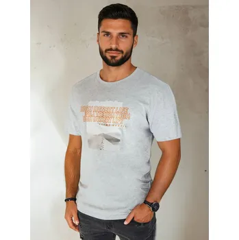 Pánské tričko Šedé tričko s potiskem RX5488 Velikost: 2XL