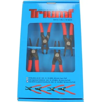 Kleště Triumf kleště na pojistné kroužky "seger", vsazené hroty, máčená izolace, sada 4 díly - 100-06734