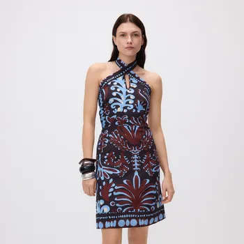 Dámské oblečení Reserved - Šaty s výstřihem halter - vícebarevná - 749II-MLC - 749II-MLC-S