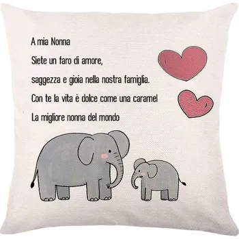 přikrývka Dárek ke Dni matek, narozeninový dárkový polštář pro babičku, dekorativní polštář 45x45cm,