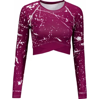 Dámský funkční crop top s dlouhým rukávem premium ALTISPORT VOJ/ALW034TR04 FUCHSIOVÁ XXL