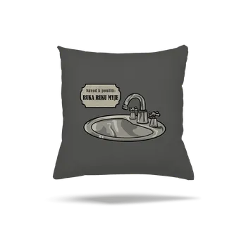 Polštář Bastard Ruka ruku myje polštář Gray Pol