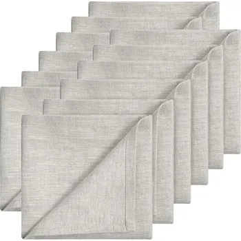 Jednorázový ubrus Sada 12 rustikálních ubrousků z přírodní bavlny, sada 12 kusů, pohodlné, měkké a opakovaně