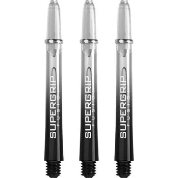 Příslušenství pro šipky Násadky na šipky Harrows Supergrip Fusion černé, clear, dlouhé