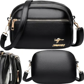 Kabelka Taška kabelka přes rameno EdiBazzar eko kůže černá