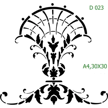 Šablona D 023 - 30 x 30 cm , Nelepící folie