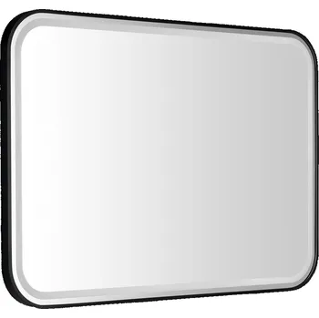 Zrcadlo Sapho CETIS zrcadlo s LED osvětlením 100x70cm, černá mat