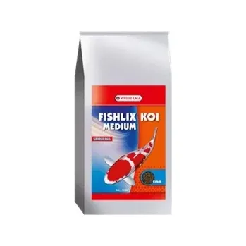 Krmivo pro rybičky VERSELE-LAGA Fishlix Koi medium spirulina 4mm - 8 kg (Plovoucí pelety pro Koi kapry)