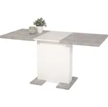 Jídelní stůl Britt 110x69 cm, šedý beton/bílý