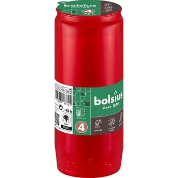 Svíčka Náplň Bolsius, 75 h, 238 g, 57x141 mm, do kahanca, červená, olej