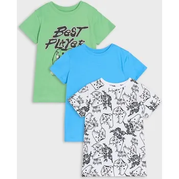 Sinsay - Sada 3 triček - zelená - 822EY-76X - 822EY-76X-110