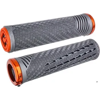 grip Odi Gripy MTB CF, v2.1 Lock-On, MTB, Closed End, Lynx Grey / Orange