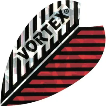 Letky na šipky Harrows Vortex, stříbrné, červené