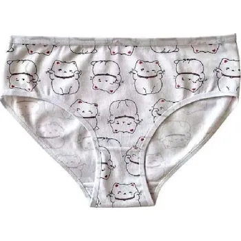 Dívčí spodní prádlo FANNIFEN DÍVČÍ KALHOTKY KOČKY BAVLNĚNÉ Barva: Bílá, Velikost: 128/134