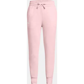 Dívčí oblečení Under Armour Dívčí tepláky UA Rival Fleece Joggers 1379525-647 Růžová YXS
