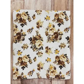 Utěrka bavlněná - Růžičky hnědé