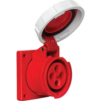 Elektrická zásuvka Zásuvka vestavná ZV 16A 4 kolík - přímá IP 67, METE