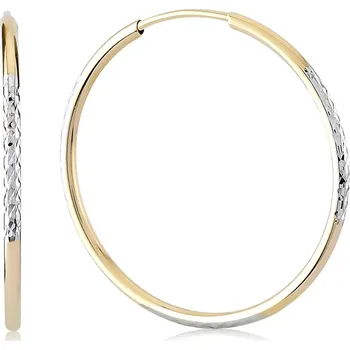 Náušnice Lillian Vassago Kruhové náušnice, kombinované zlato 2,8 cm LLV06-GER080