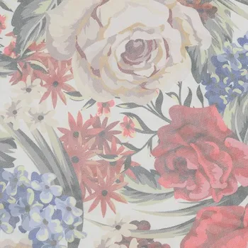 Tyl N5915 barevné květy, š.145