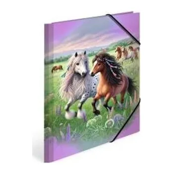 Set školních potřeb Teczka A4 gumki narożne - Świat koni