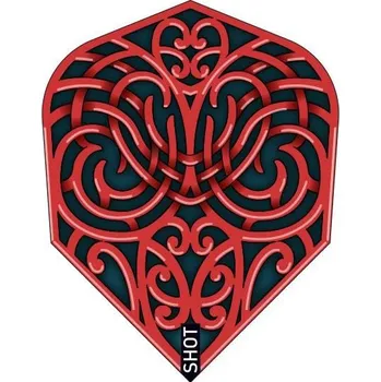 Letky na šipky Shot Warrior Kapene No6, červené